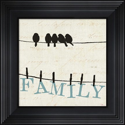 Framed Bird Talk III Print