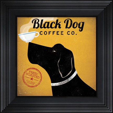 Framed Black Dog Coffee Co. Print