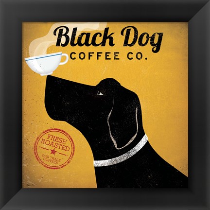 Framed Black Dog Coffee Co. Print