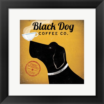 Framed Black Dog Coffee Co. Print