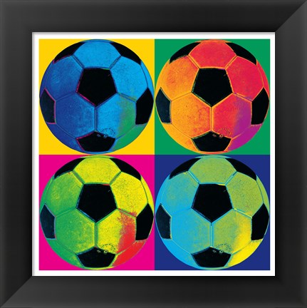 Framed Ball Four-Soccer Print