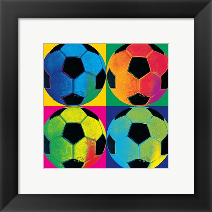 Framed Ball Four-Soccer Print