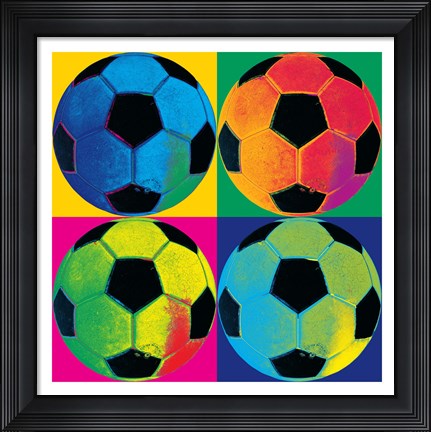 Framed Ball Four-Soccer Print