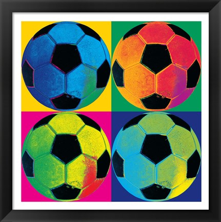 Framed Ball Four-Soccer Print