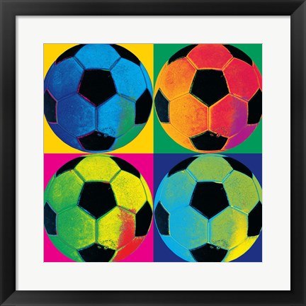 Framed Ball Four-Soccer Print