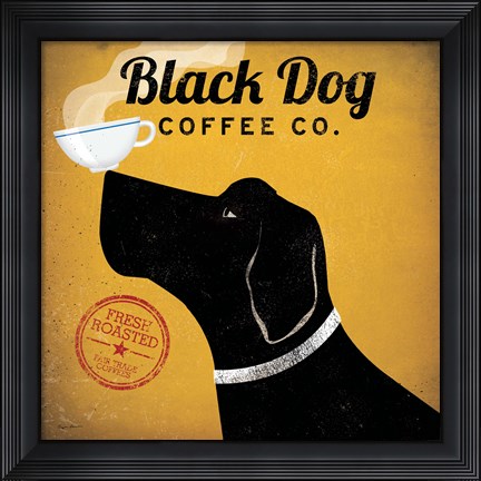 Framed Black Dog Coffee Co. Print