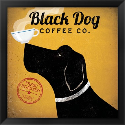 Framed Black Dog Coffee Co. Print