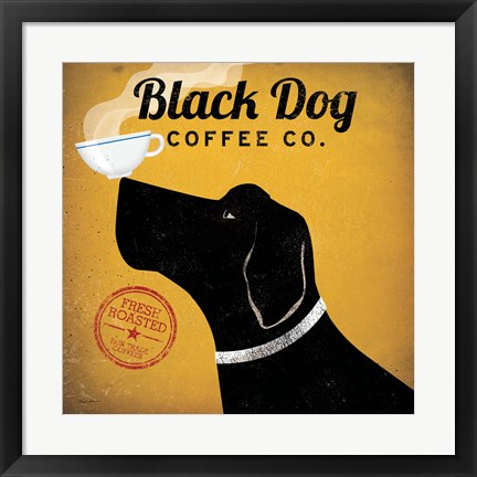 Framed Black Dog Coffee Co. Print