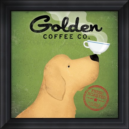 Framed Golden Dog Coffee Co. Print