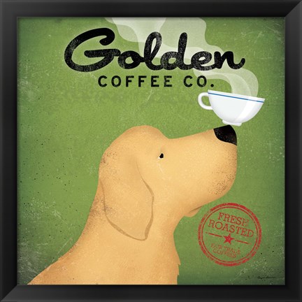 Framed Golden Dog Coffee Co. Print