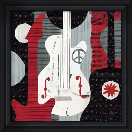 Framed Rock &#39;n Roll Guitars Print