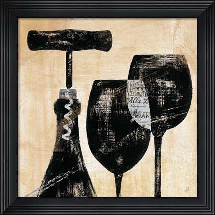 Framed Wine Selection II Print