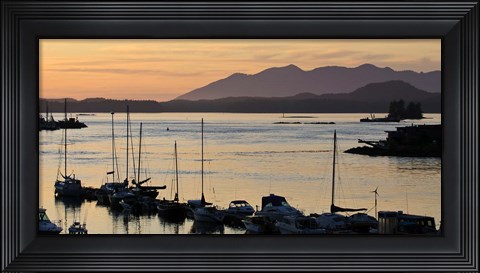 Framed Sunset at Tofino, Harbor, Vancouver Island, British Columbia Print