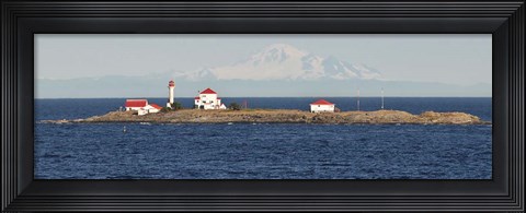 Framed British Columbia, Vancouver Island, Entrance Island, Mt Baker Print