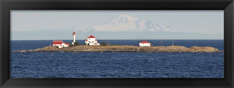 Framed British Columbia, Vancouver Island, Entrance Island, Mt Baker Print