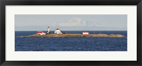 Framed British Columbia, Vancouver Island, Entrance Island, Mt Baker Print