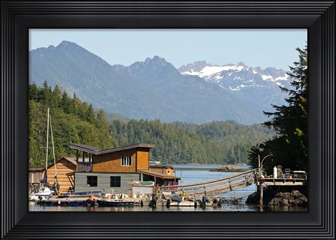 Framed British Columbia, Vancouver Island, Tofino, Floating houses Print