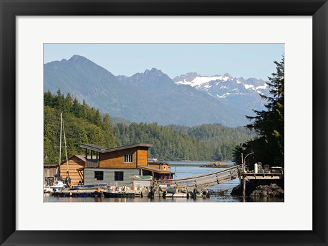 Framed British Columbia, Vancouver Island, Tofino, Floating houses Print