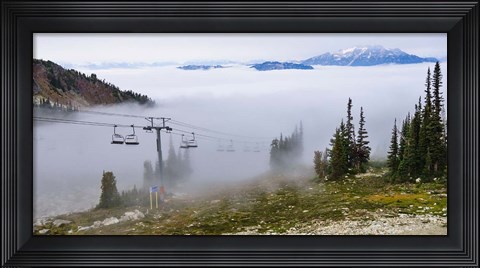Framed British Columbia, Chairlift on Whistler Mountain Print