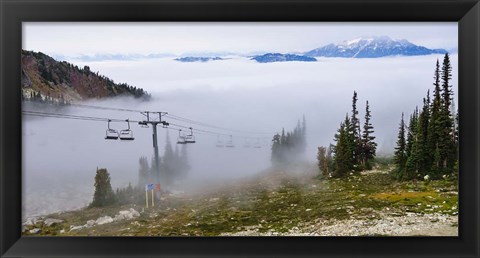 Framed British Columbia, Chairlift on Whistler Mountain Print