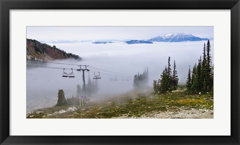 Framed British Columbia, Chairlift on Whistler Mountain Print