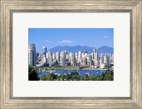 Framed Vancouver Waterfront, British Columbia, Canada Print