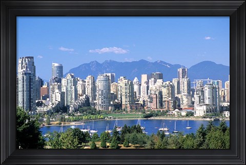 Framed Vancouver Waterfront, British Columbia, Canada Print