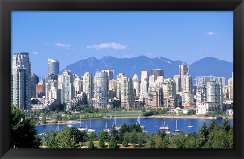 Framed Vancouver Waterfront, British Columbia, Canada Print