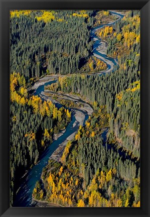 Framed Todagin Creek, River, South Slope, British Columbia Print