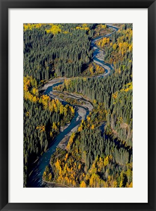 Framed Todagin Creek, River, South Slope, British Columbia Print