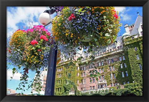 Framed Flowers, Empress Hotel, Victoria, British Columbia Print