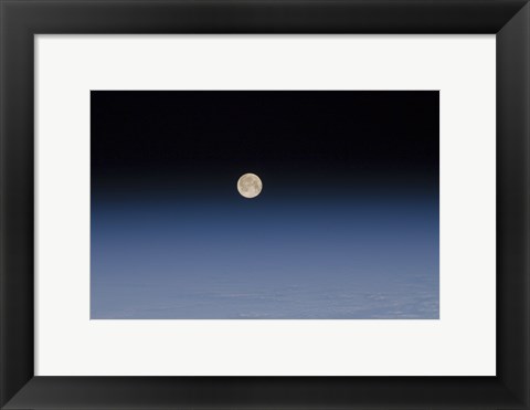 Framed Atmosphere of the Moon and Earth Print