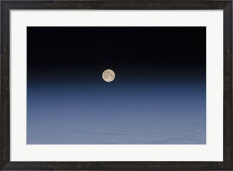 Framed Atmosphere of the Moon and Earth Print