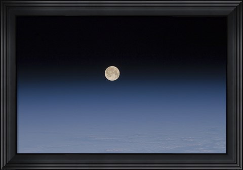 Framed Atmosphere of the Moon and Earth Print
