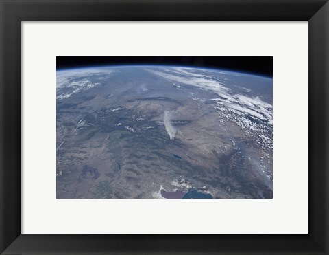 Framed View from Space of the Wild fires in the Western and Southwestern United States Print