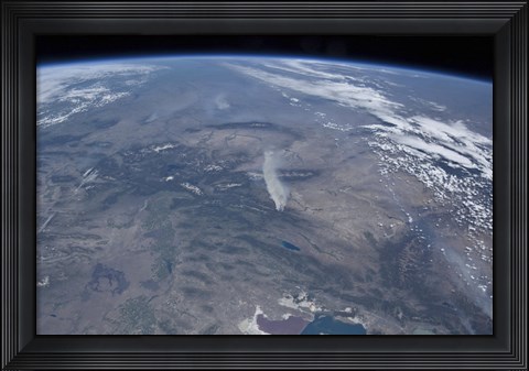 Framed View from Space of the Wild fires in the Western and Southwestern United States Print