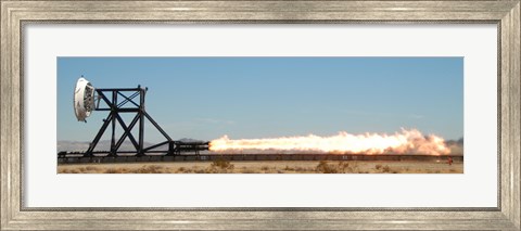 Framed Trial Run on a Rocket Sled test Rixture Powered by Rockets Print