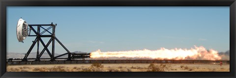 Framed Trial Run on a Rocket Sled test Rixture Powered by Rockets Print