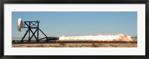 Framed Trial Run on a Rocket Sled test Rixture Powered by Rockets Print