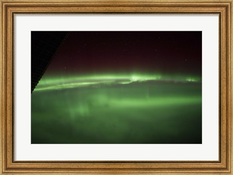 Framed Aurora Borealis as Viewed onboard the International Space Station Print