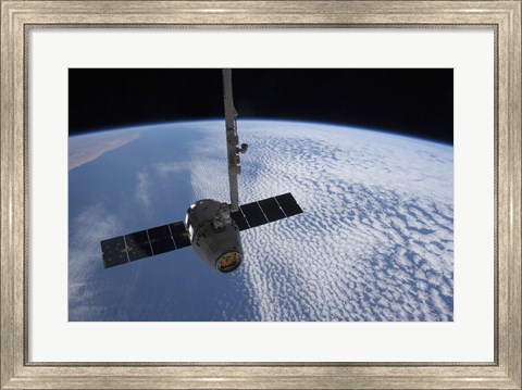 Framed SpaceX Dragon Cargo Craft Prior to being Released from the Canadarm2 Print