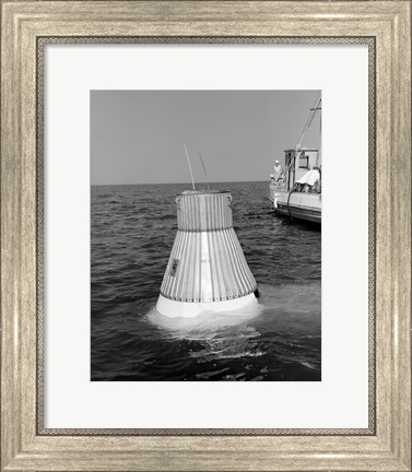 Framed Model of the Mercury Capsule undergoes Floatation Tests Print