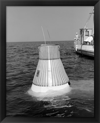 Framed Model of the Mercury Capsule undergoes Floatation Tests Print