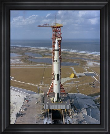 Framed High Angle View of the Apollo 4 Spacecraft on the Launch Pad Print