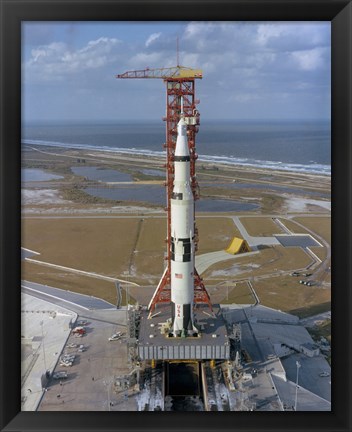 Framed High Angle View of the Apollo 4 Spacecraft on the Launch Pad Print