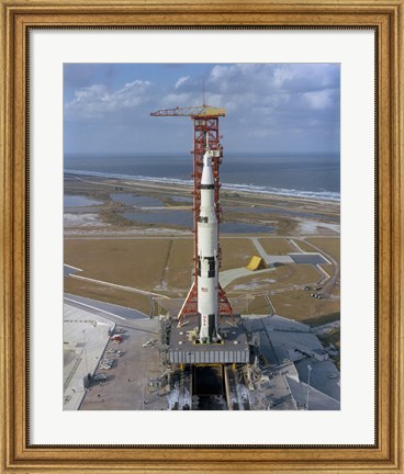 Framed High Angle View of the Apollo 4 Spacecraft on the Launch Pad Print