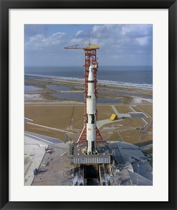 Framed High Angle View of the Apollo 4 Spacecraft on the Launch Pad Print