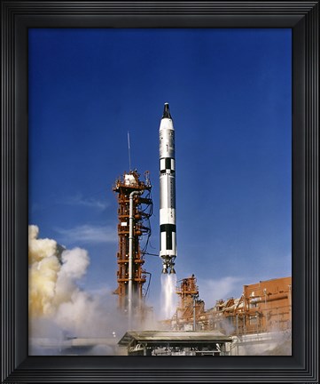 Framed Gemini 12 Astronauts Lift off Aboard a Titan Launch Vehicle Print