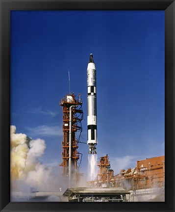 Framed Gemini 12 Astronauts Lift off Aboard a Titan Launch Vehicle Print