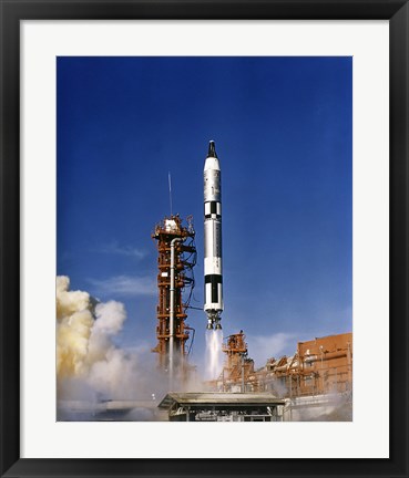 Framed Gemini 12 Astronauts Lift off Aboard a Titan Launch Vehicle Print